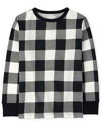 Boys Buffalo Plaid Thermal Top