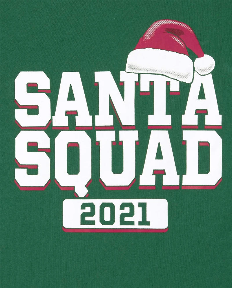Baby And Toddler Matching Family Santa Squad Graphic Tee
