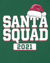 Baby And Toddler Matching Family Santa Squad Graphic Tee
