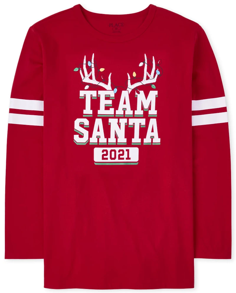 Adult Matching Family Team Santa Graphic Tee