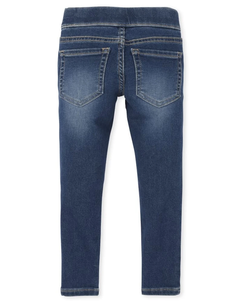 Girls Knit Denim Pull On Jeggings 3-Pack
