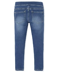 Girls Knit Denim Pull On Jeggings 3-Pack