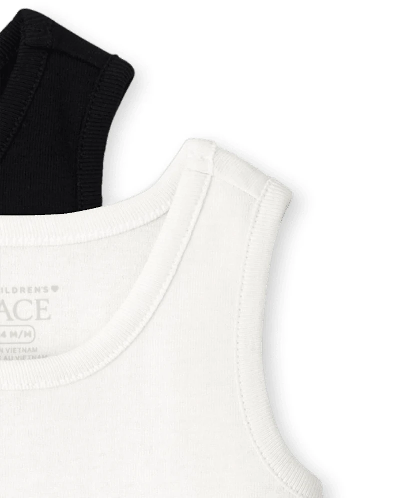 Toddler Girls Ribbed Tank Top 2-Pack