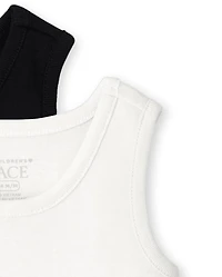 Toddler Girls Ribbed Tank Top 2-Pack