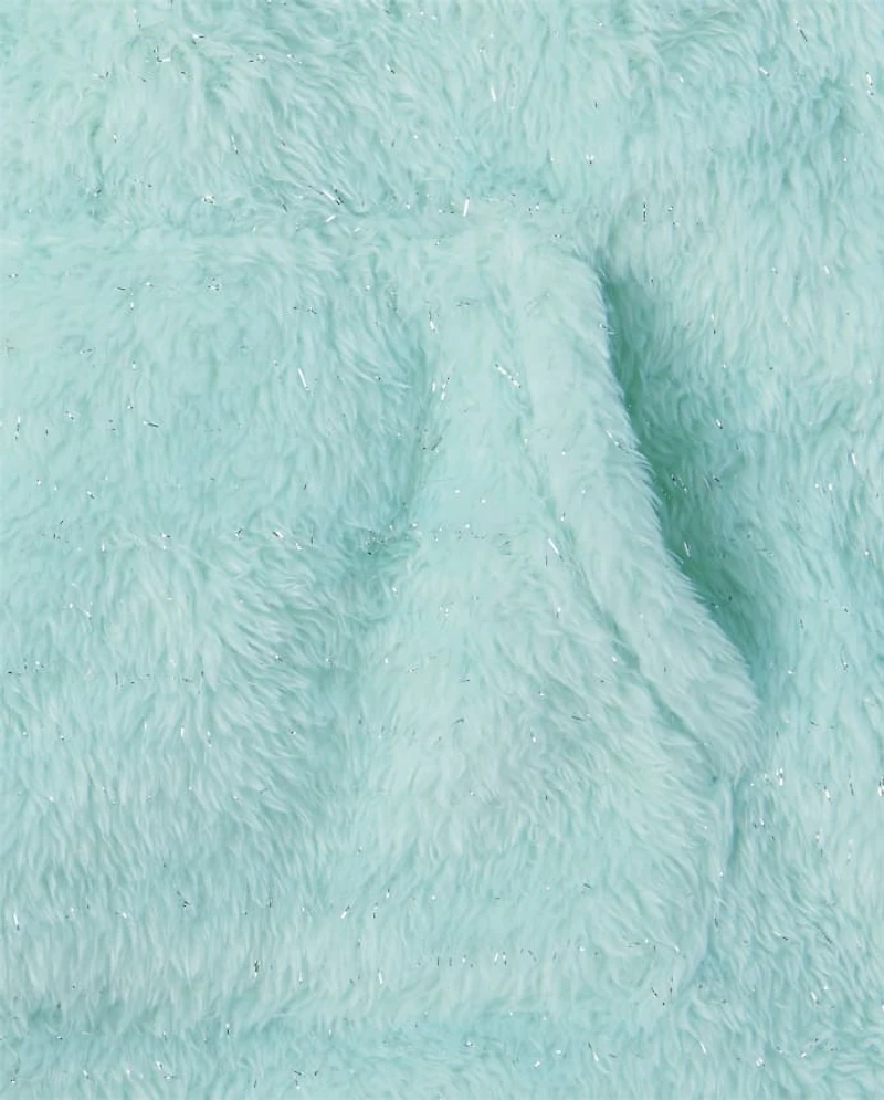 Girls Glitter Sherpa Hoodie