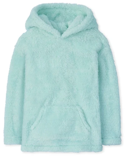 Girls Glitter Sherpa Hoodie