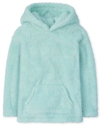 Girls Glitter Sherpa Hoodie