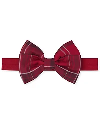 Toddler Girls Plaid Bow Velour Headwrap