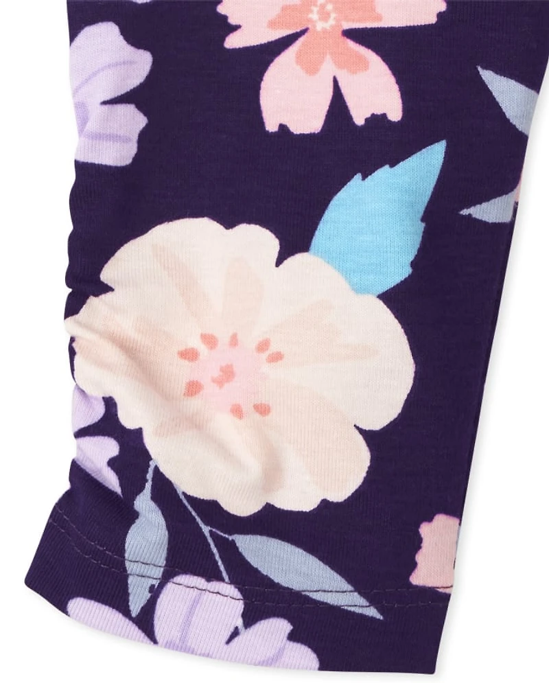 Baby Girls Floral Leggings 3-Pack