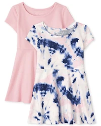 Toddler Girls Tie Dye Everyday Dress 2-Pack