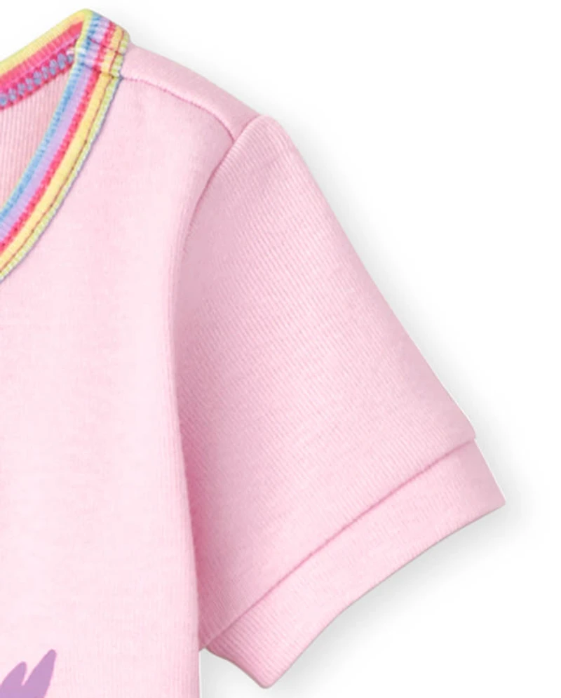 Baby And Toddler Girls Alphabet Snug Fit Cotton Pajamas