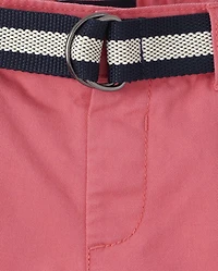 Baby And Toddler Boys Belted Chino Shorts
