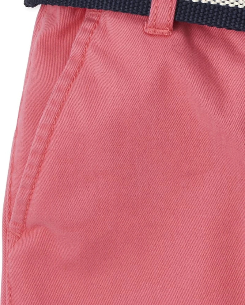 Baby And Toddler Boys Belted Chino Shorts