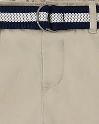 Baby And Toddler Boys Belted Chino Shorts