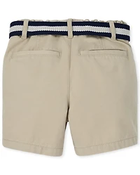 Baby And Toddler Boys Belted Chino Shorts
