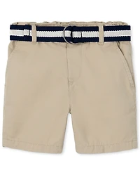 Baby And Toddler Boys Belted Chino Shorts
