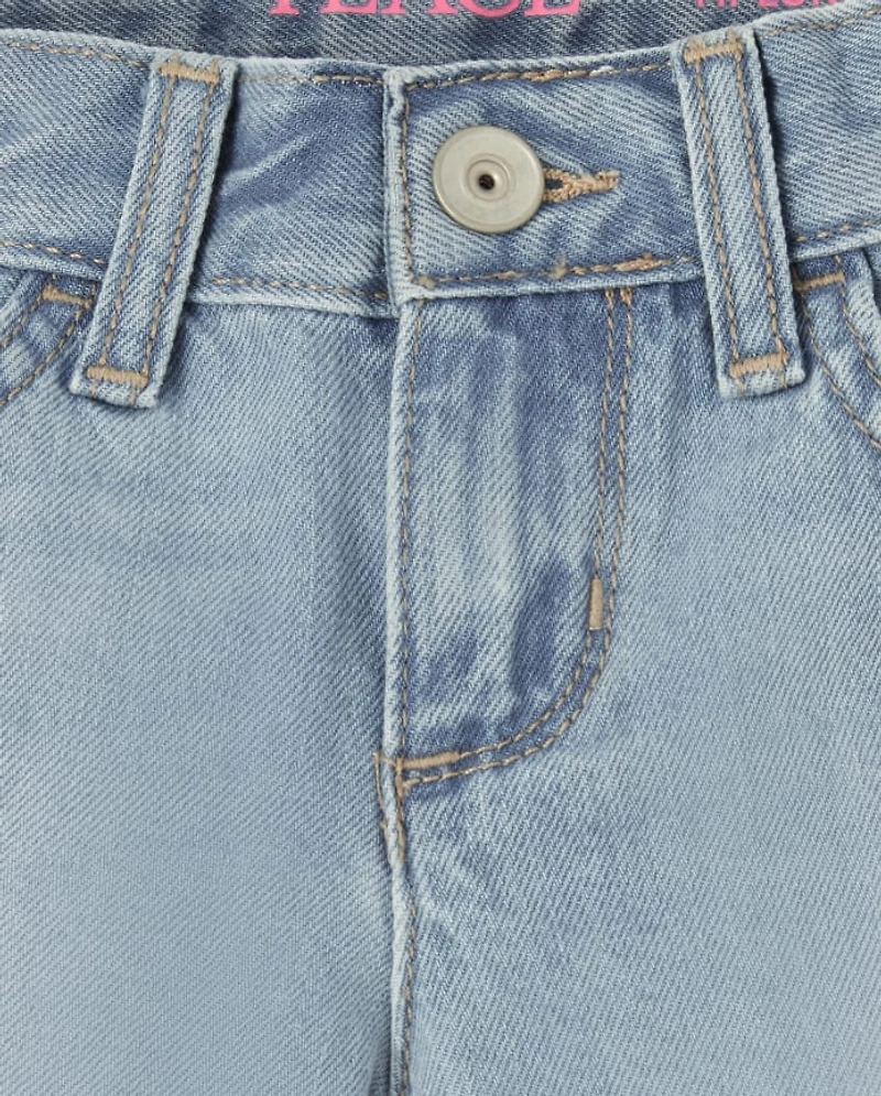 Girls Denim Midi Shorts