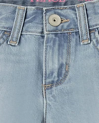 Girls Denim Midi Shorts