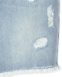 Girls Denim Midi Shorts