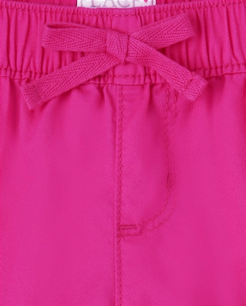 Girls Twill Pull On Shorts