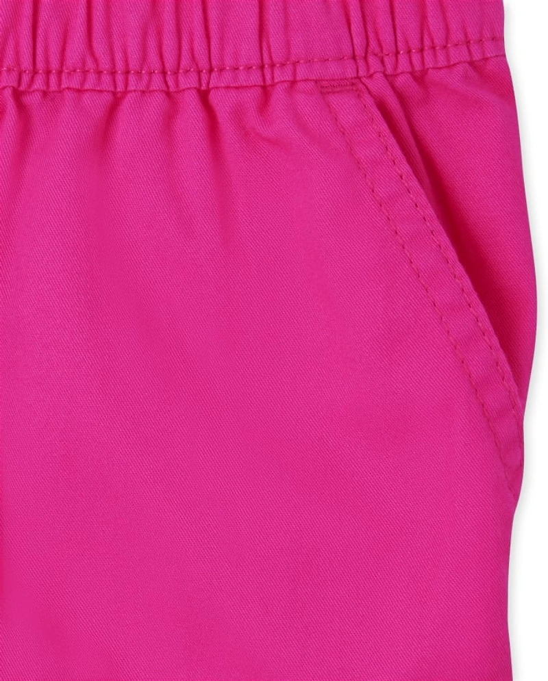 Girls Twill Pull On Shorts