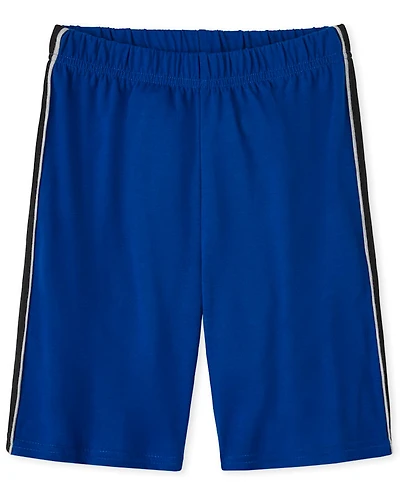 Boys Side Stripe Pajama Shorts