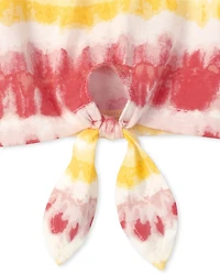 Girls Tie Front Tank Top 2-Pack