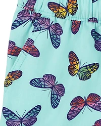 Girls Print Twill Pull On Shorts