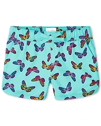 Girls Print Twill Pull On Shorts