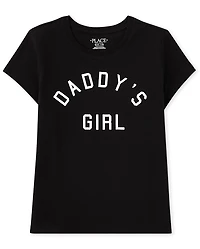 Girls Matching Family Daddy's Girl Graphic Tee