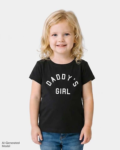 Baby And Toddler Girls Matching Family Daddy's Girl Graphic Tee