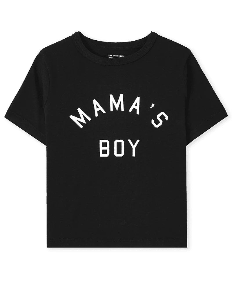 Baby And Toddler Boys Matching Family Mama's Boy Graphic Tee