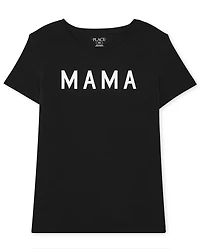 Womens Matching Family Mama Graphic Tee