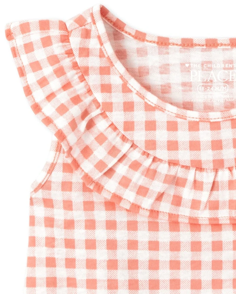 Toddler Girls Print Ruffle Tank Top 2-Pack