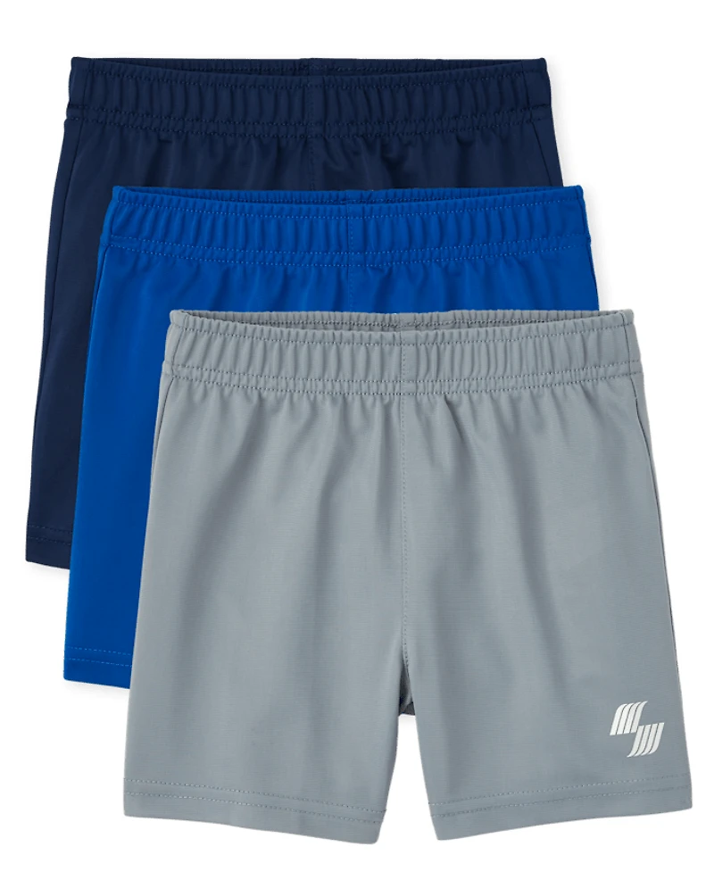Toddler Boys Basketball Shorts 3-Pack