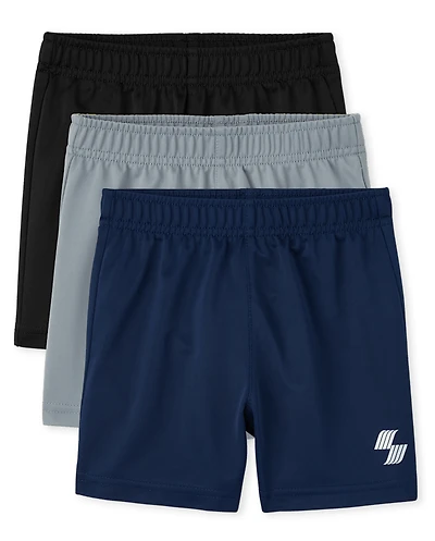 Toddler Boys Basketball Shorts 3-Pack