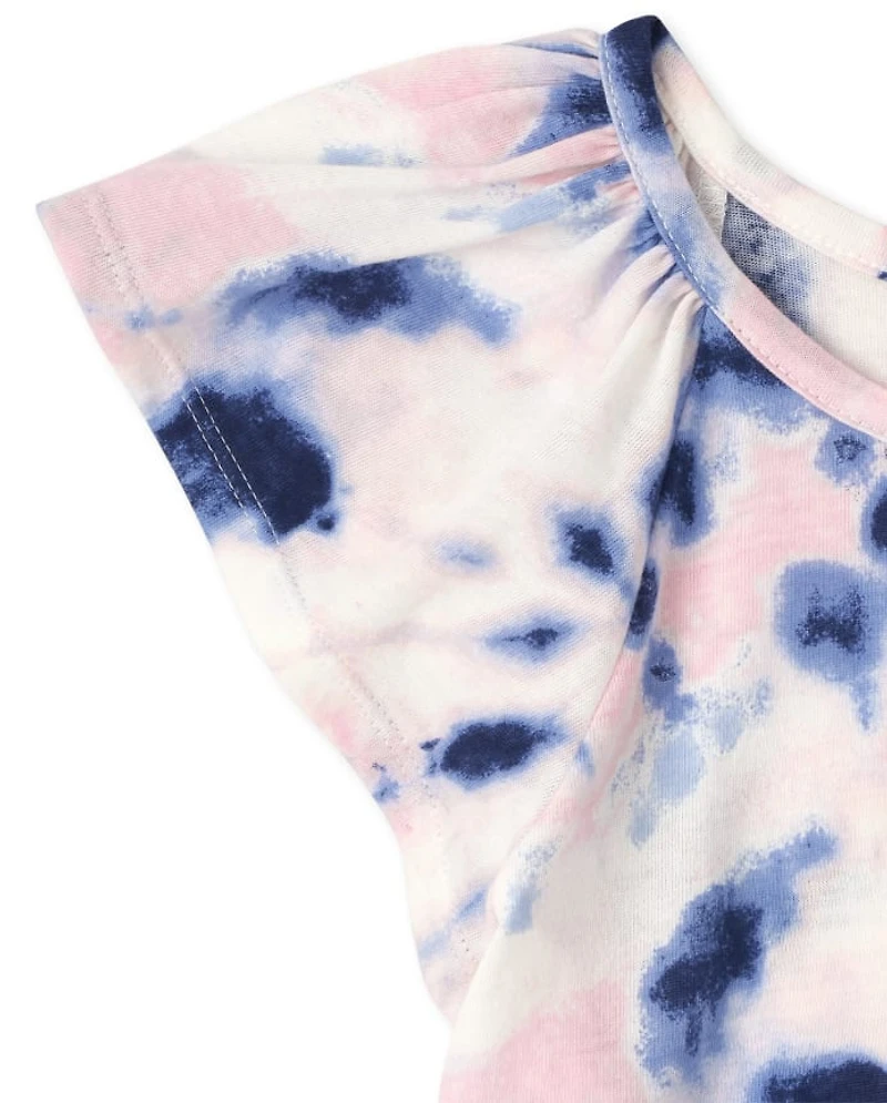 Girls Tie Dye Front Top 3-Pack