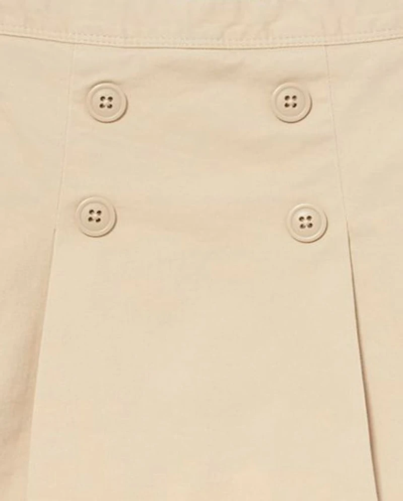Girls Uniform Stretch Pleated Button Skort 4-Pack