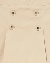 Girls Uniform Stretch Pleated Button Skort 4-Pack
