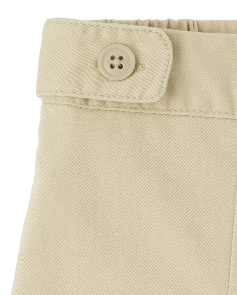 Girls Uniform Wrinkle Resistant Stretch Button Skort 2-Pack