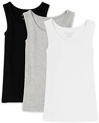 Girls Ribbed Tank Top 3-Pack - Plus