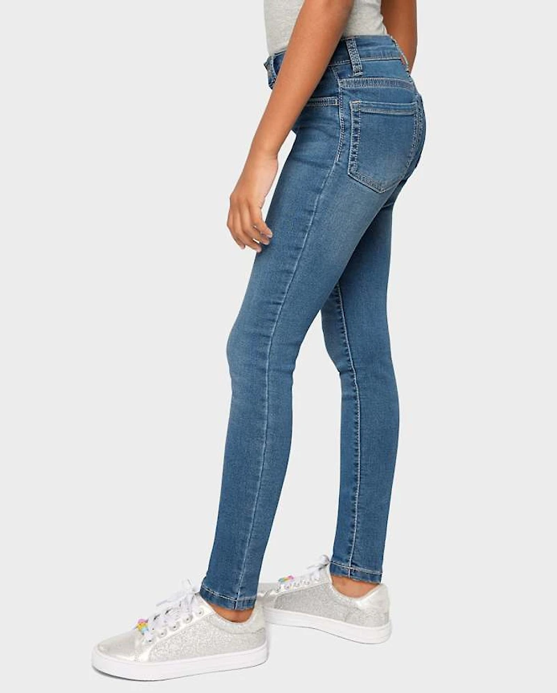 Girls Knit Denim Jeggings - Plus