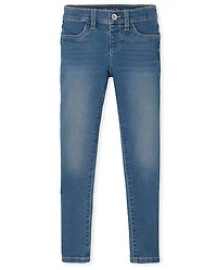 Girls Knit Denim Jeggings - Plus