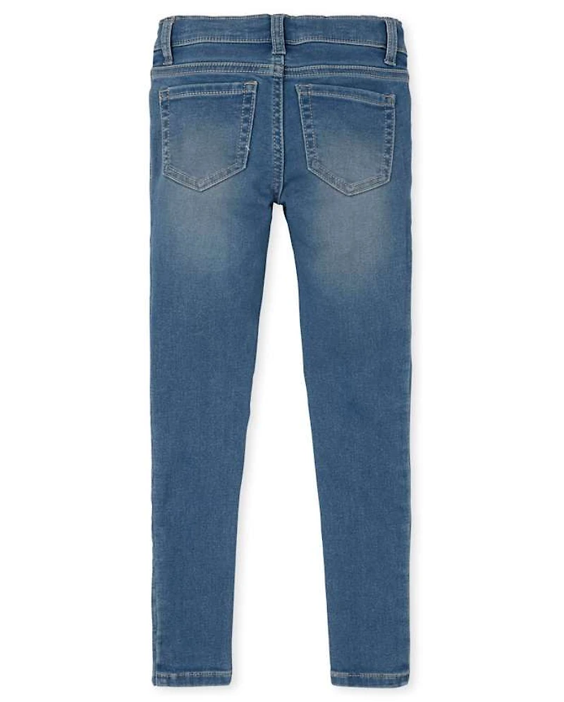 Girls Knit Denim Jeggings - Plus