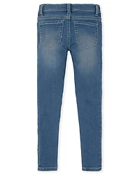 Girls Knit Denim Jeggings - Plus