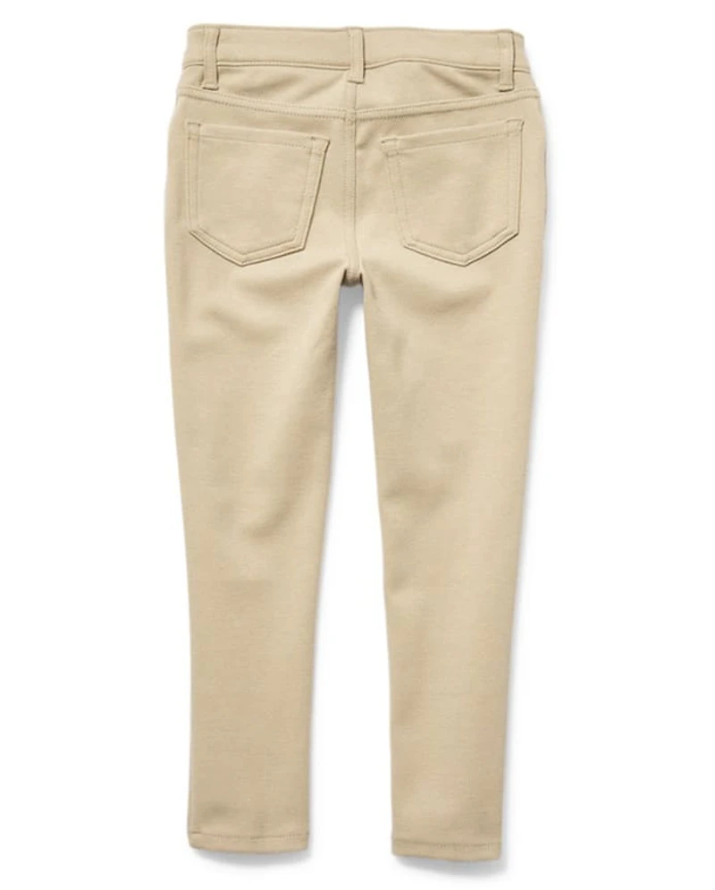 Girls Uniform Ponte Knit Pull On Jeggings 5-Pack