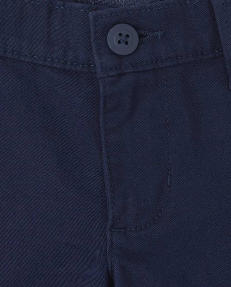 Girls Uniform Stretch Skinny Chino Pants 4-Pack