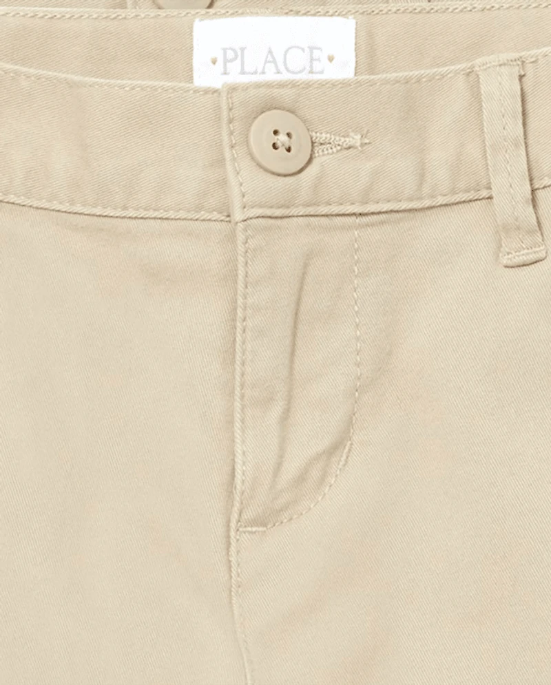 Girls Uniform Stretch Chino Shorts 4-Pack