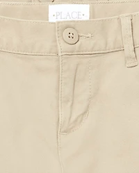 Girls Uniform Stretch Chino Shorts 4-Pack