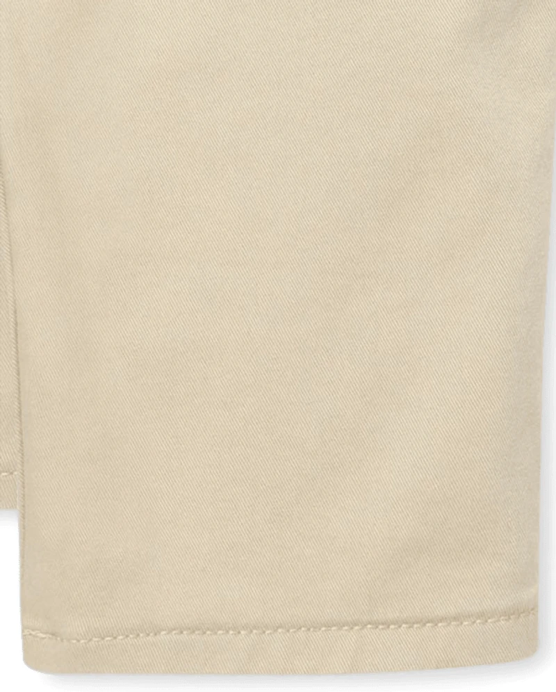 Girls Uniform Stretch Chino Shorts 4-Pack